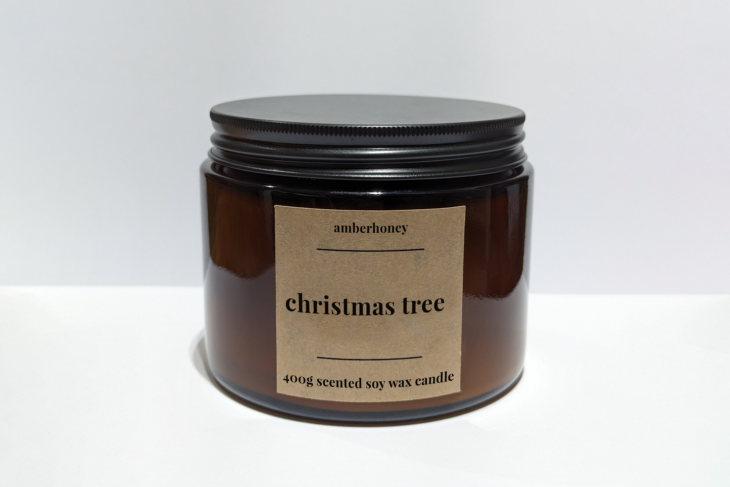 400g christmas tree soy wax candle (3 wick)