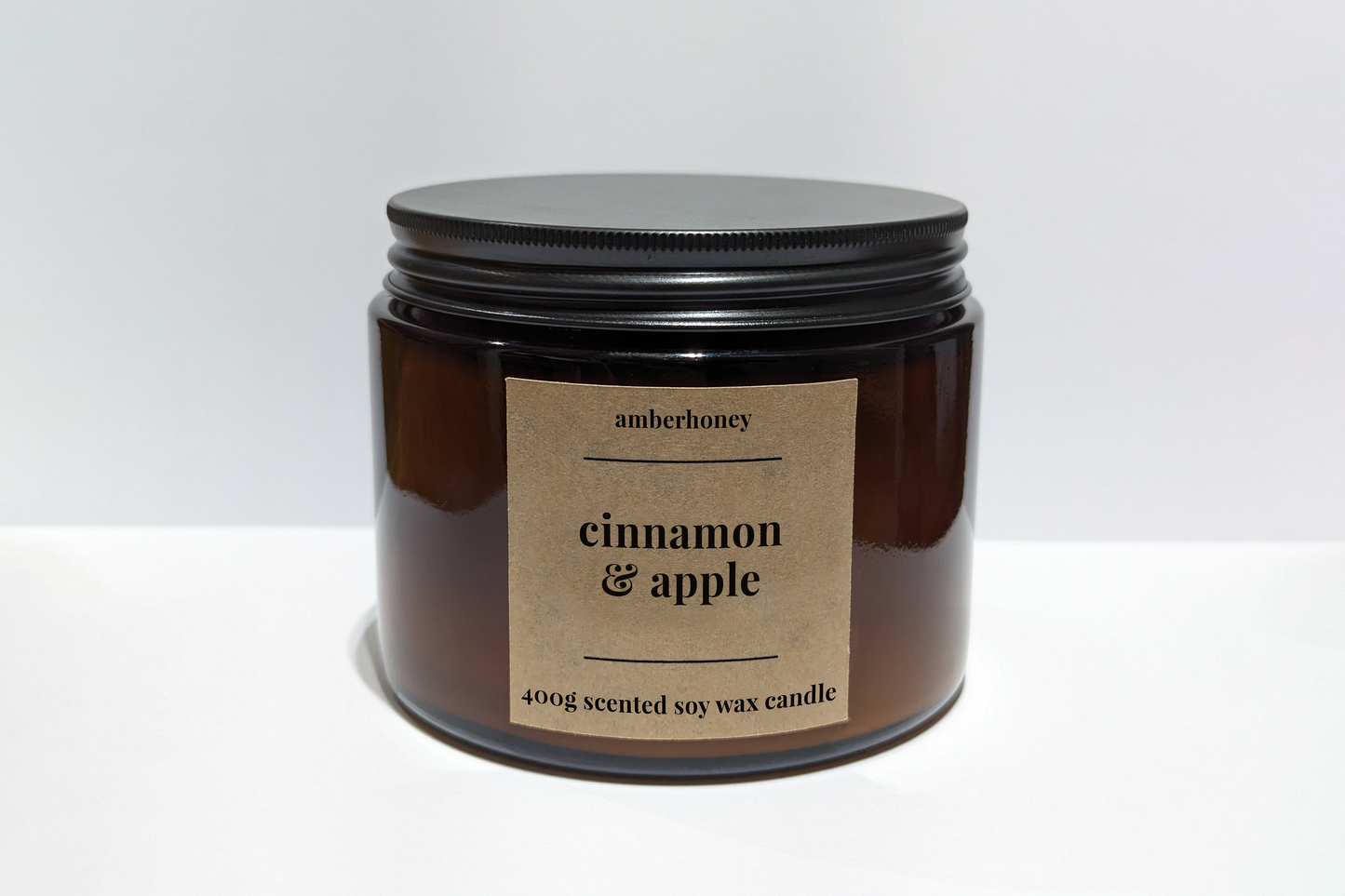 400g cinnamon & apple soy wax candle (3 wick)