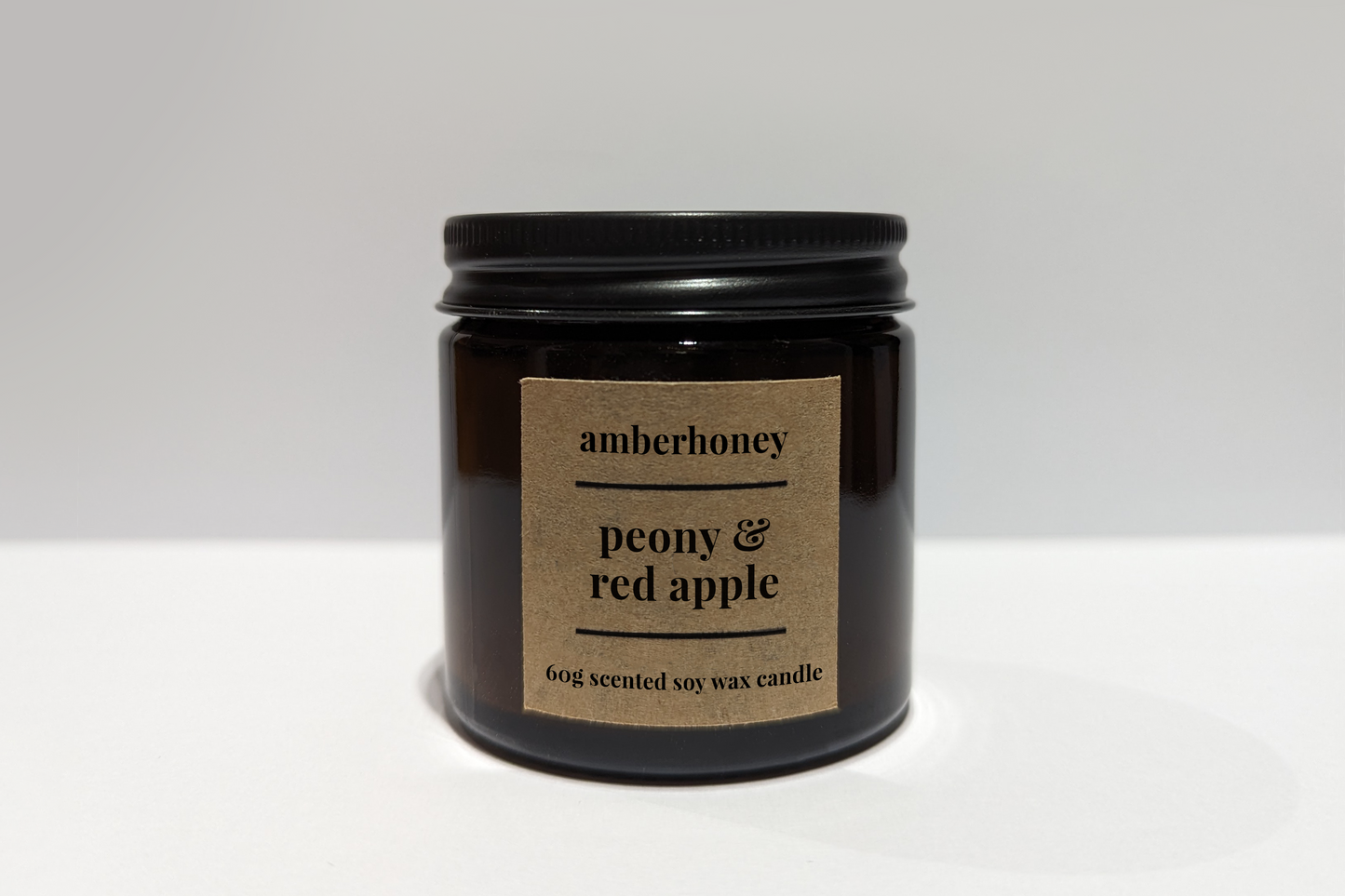 60g peony & red apple soy wax candle